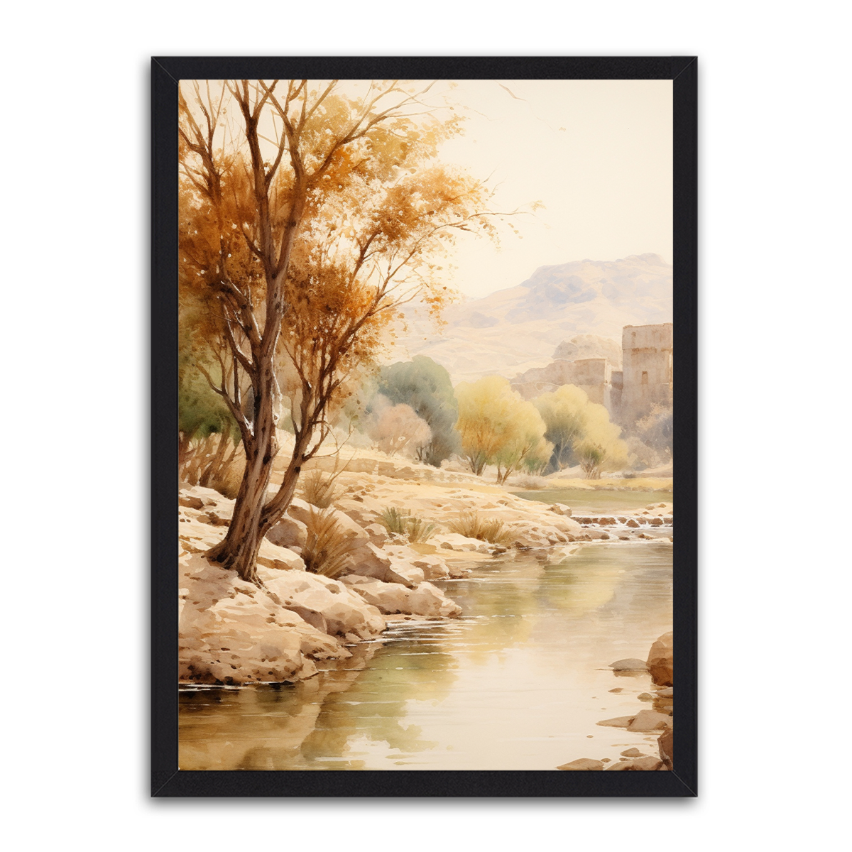 Dry stream HD Metal Wall Art