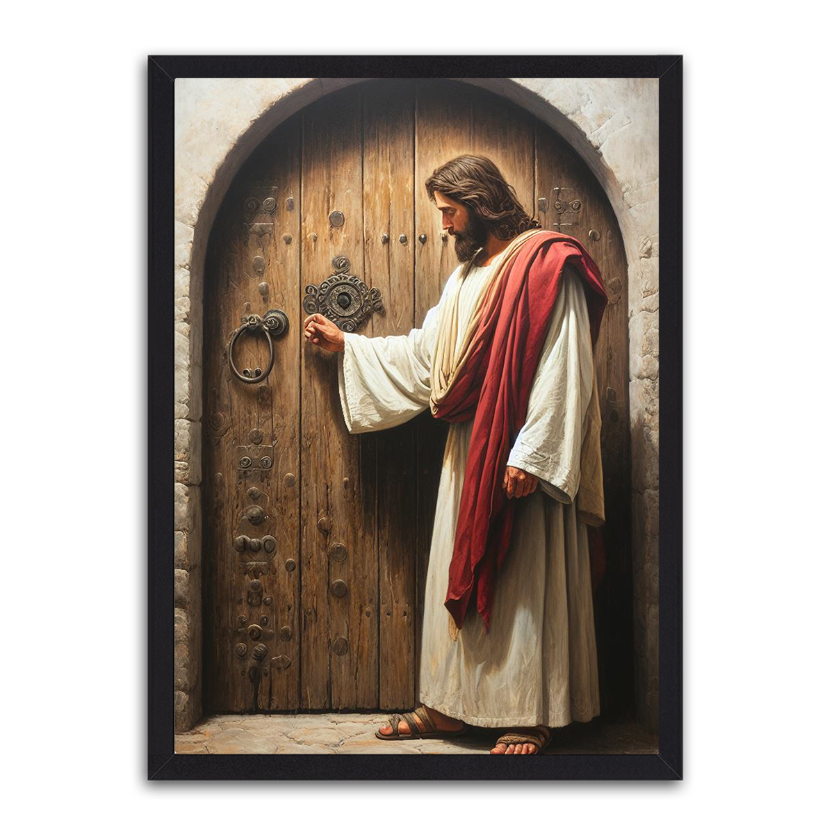 Jesus at the Door HD Metal Wall Art