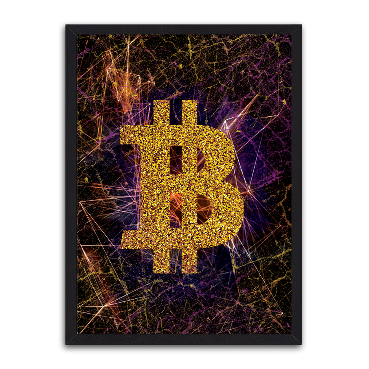 Blockchain Brilliance: Bitcoin HD Metal Art