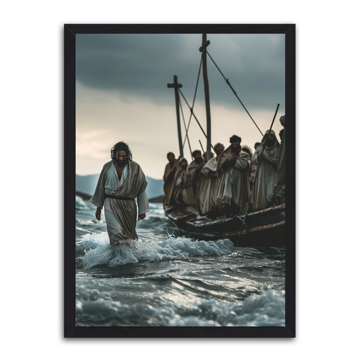 Jesus Walk On Water HD Metal Wall Art