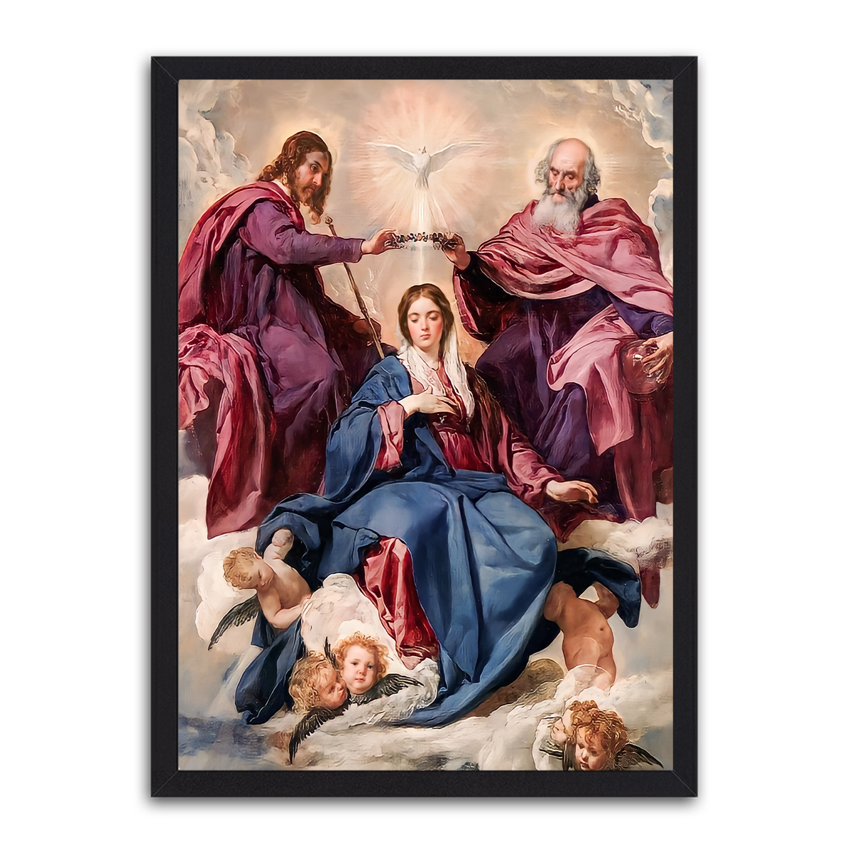 the coronation of the virgin HD Metal Wall Art