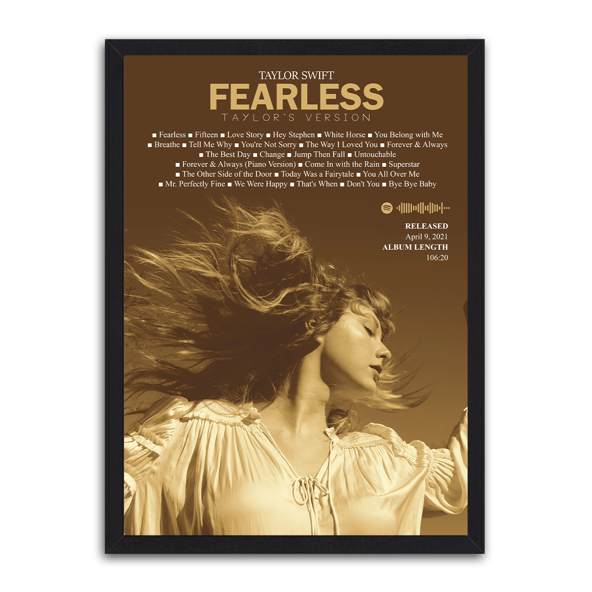 Taylor Swift Fearless HD Metal Wall Art