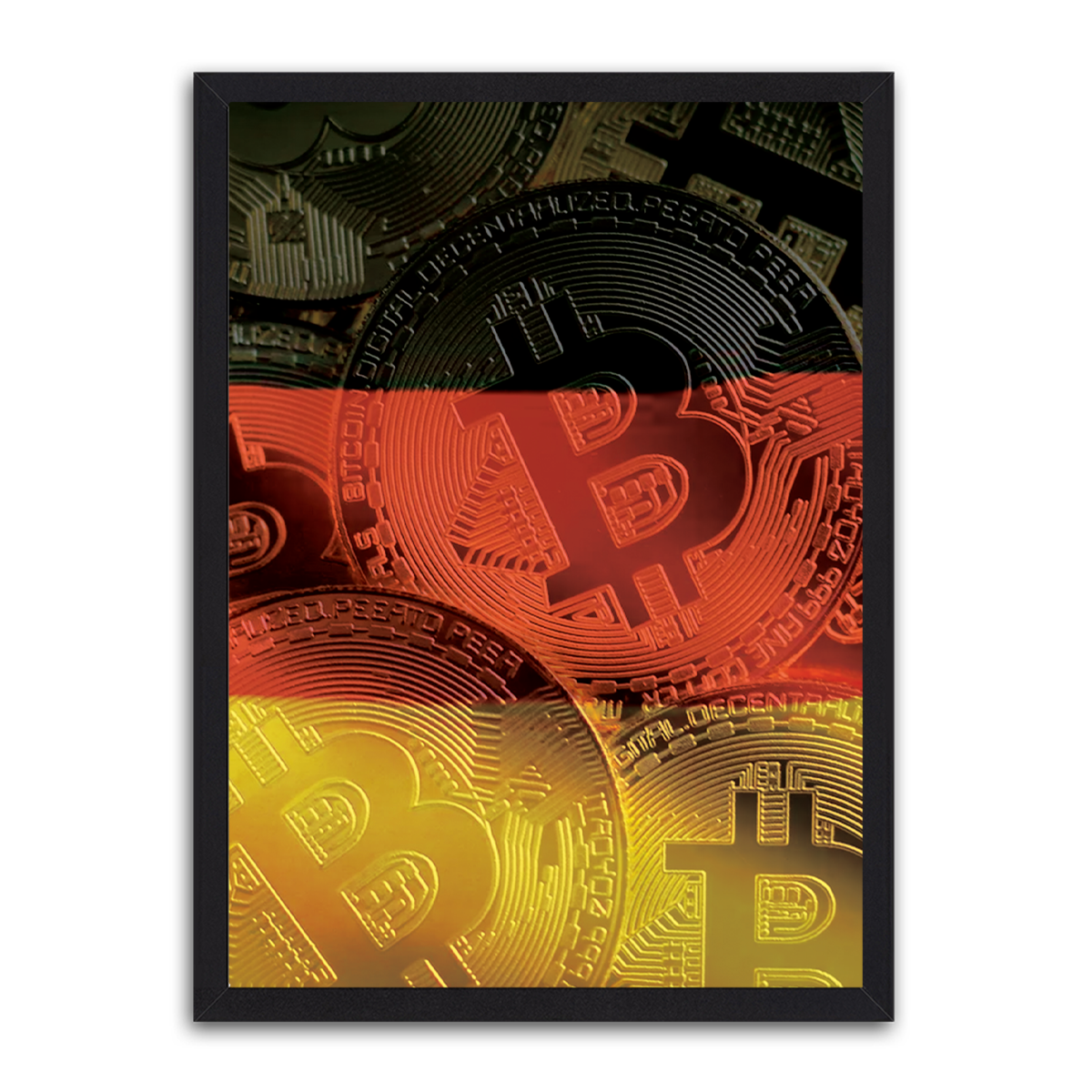 Cryptocurrency Icon: Bitcoin HD Metal Wall Art