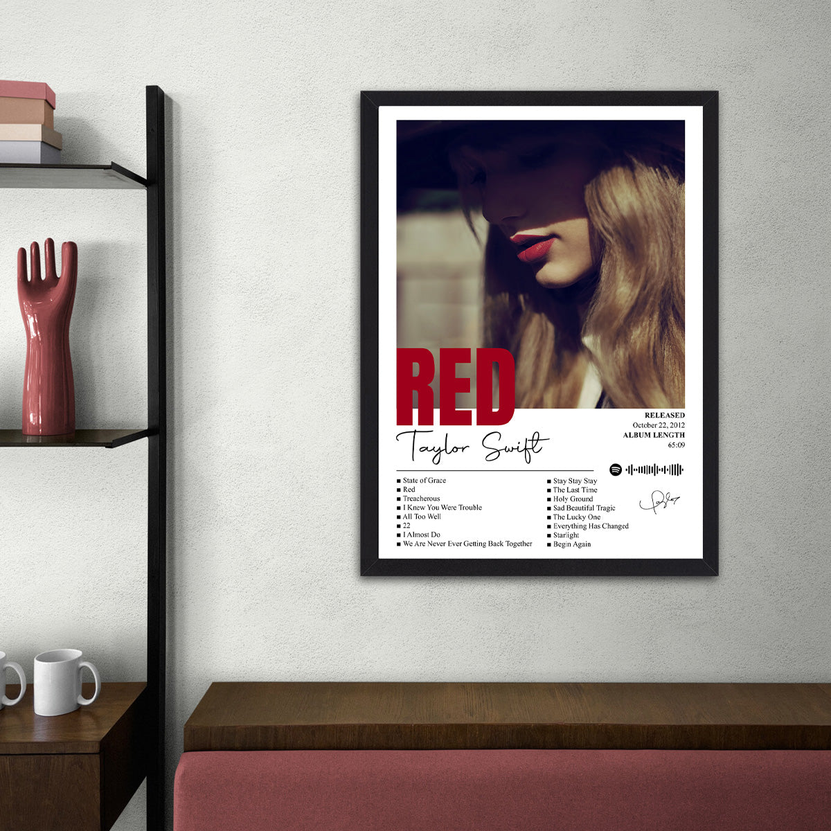 Taylor Swift Red album HD Metal Wall Art