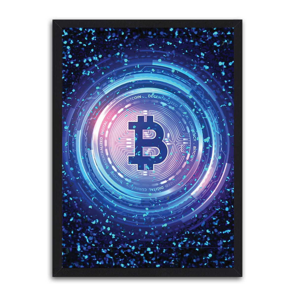 Crypto Currency: Bitcoin HD Metal Art