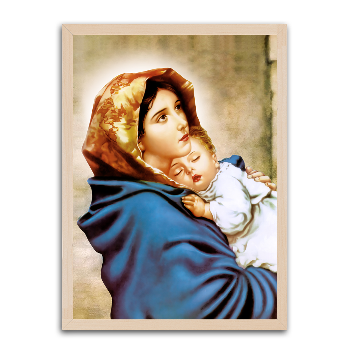 Mother Mary & Baby Jesus III HD Metal Wall Art