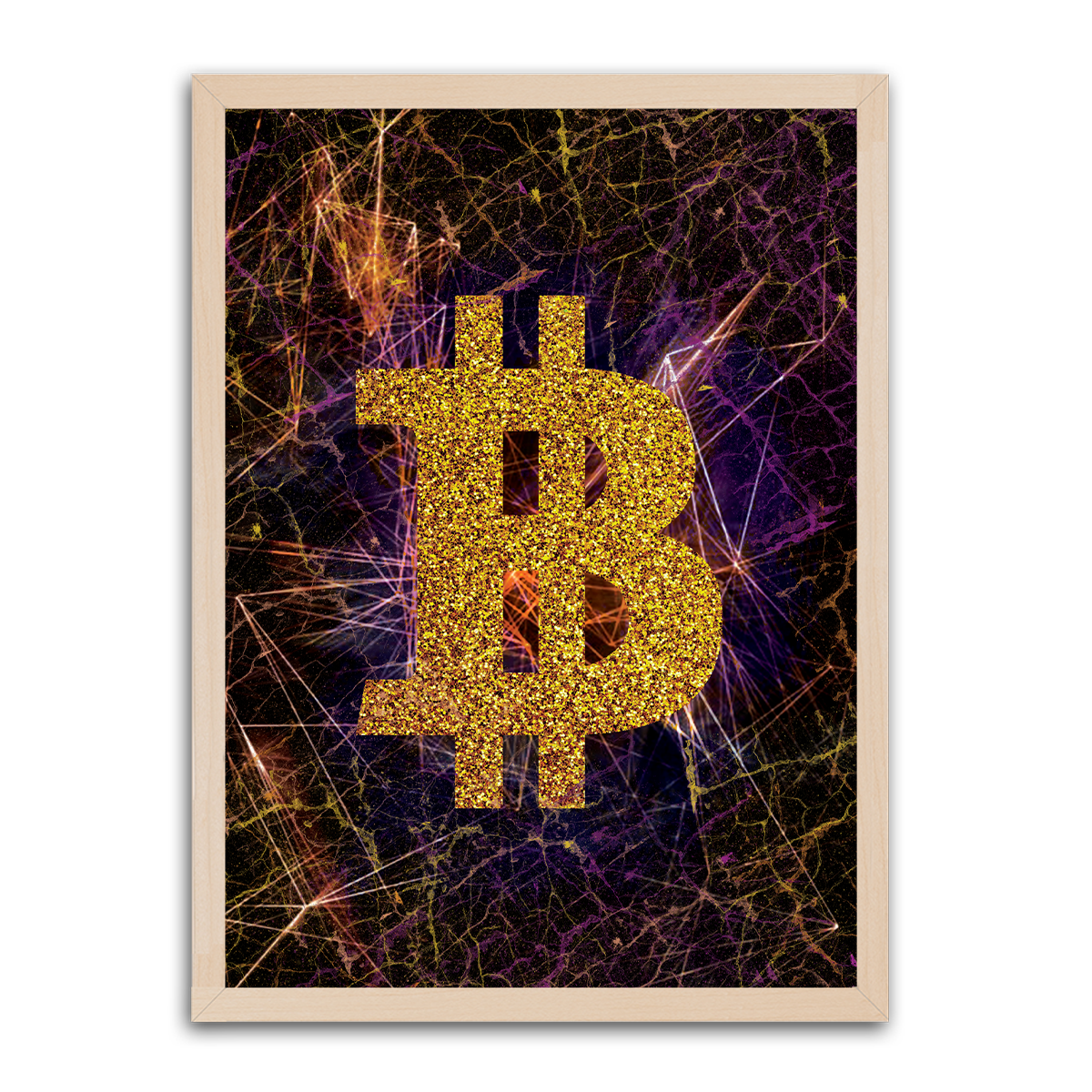 Blockchain Brilliance: Bitcoin HD Metal Art