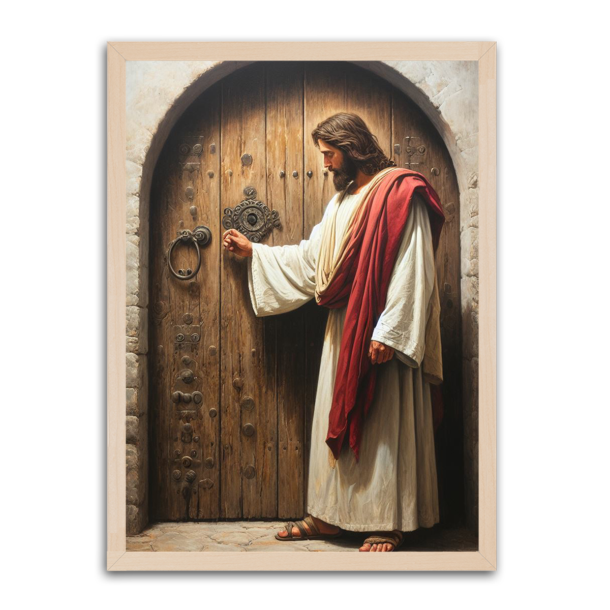 Jesus at the Door HD Metal Wall Art