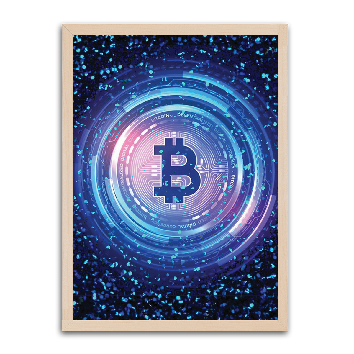 Crypto Currency: Bitcoin HD Metal Art