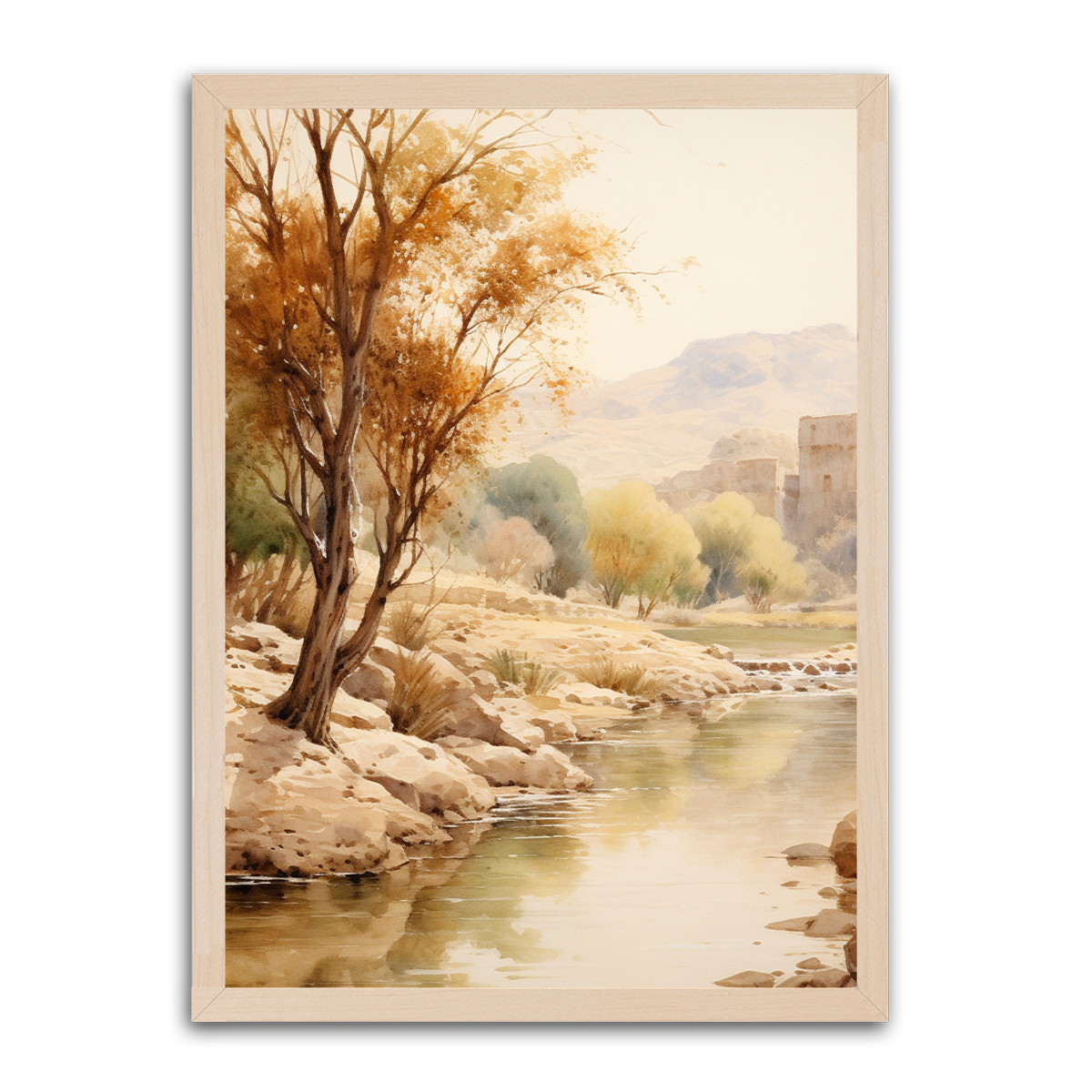 Dry stream HD Metal Wall Art