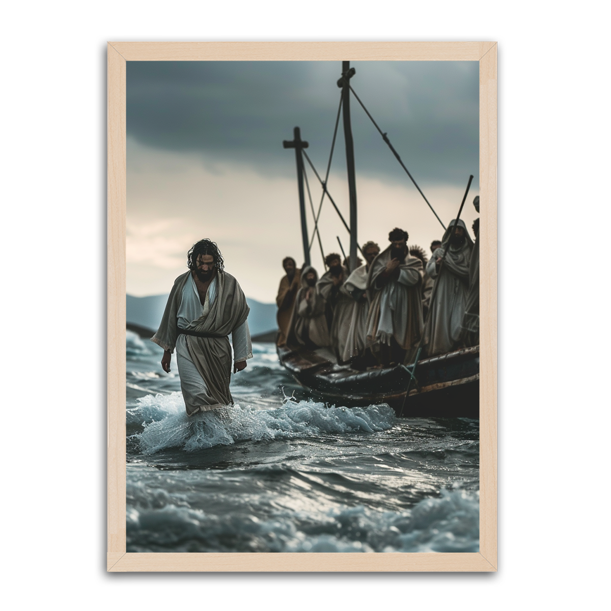 Jesus Walk On Water HD Metal Wall Art