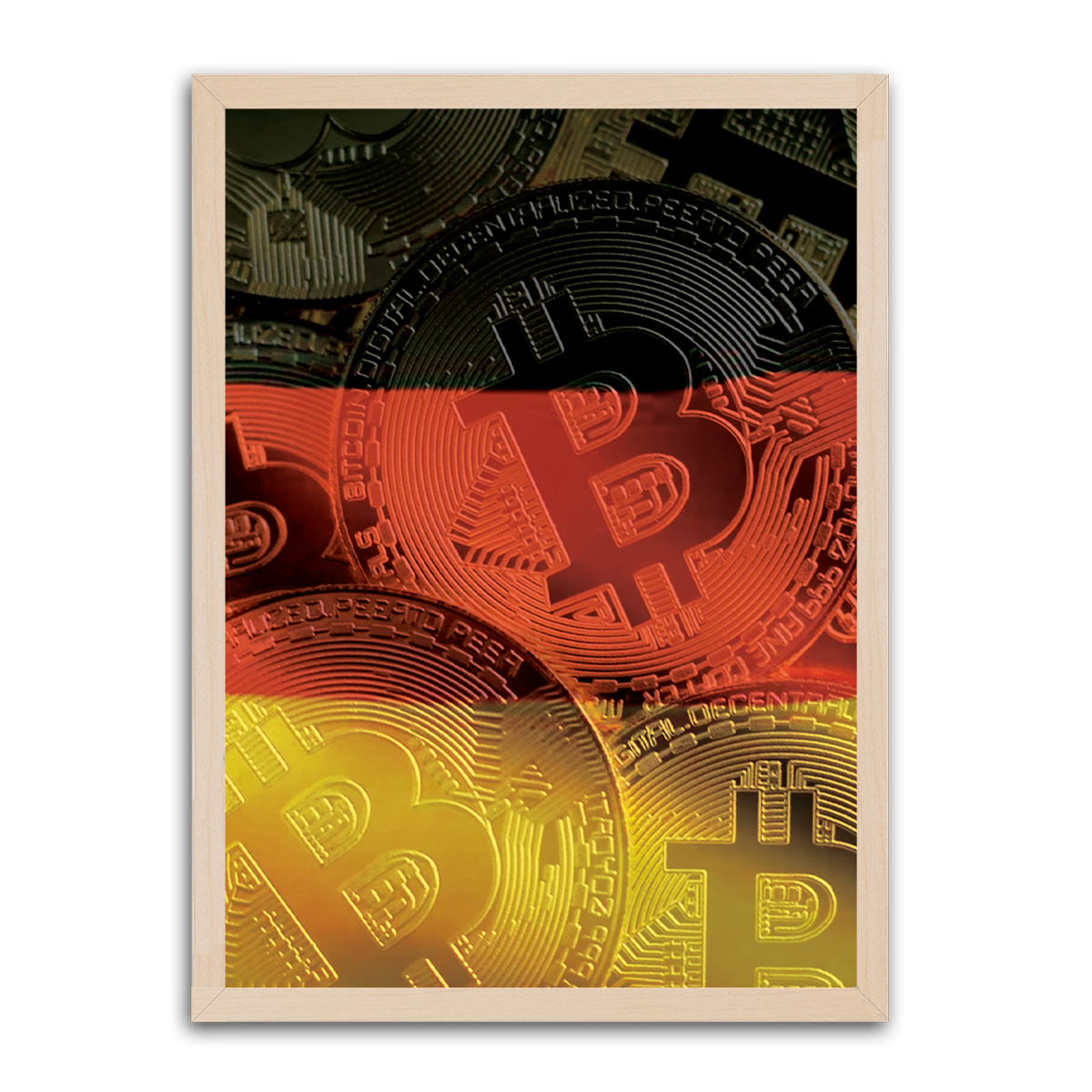 Cryptocurrency Icon: Bitcoin HD Metal Wall Art