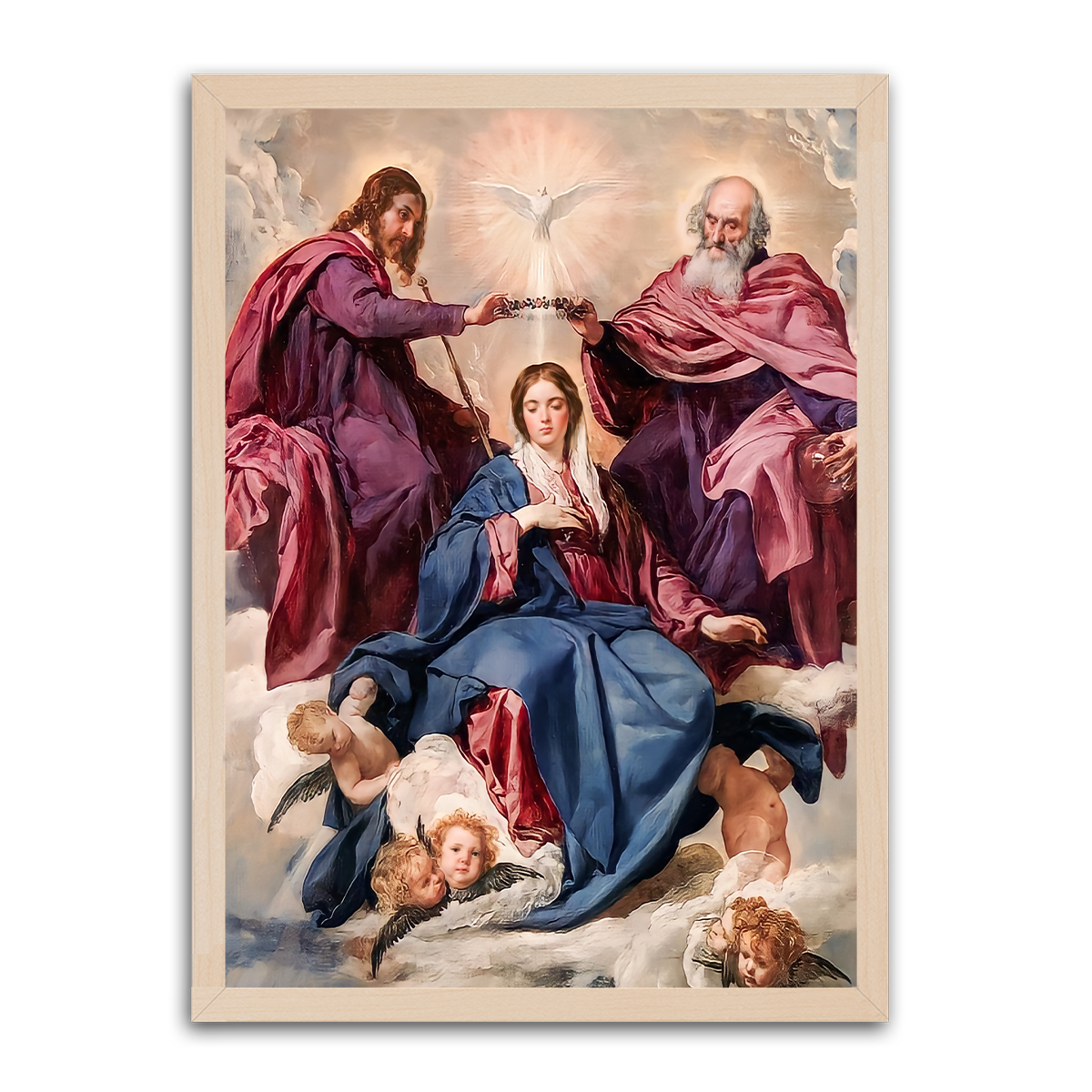 the coronation of the virgin HD Metal Wall Art