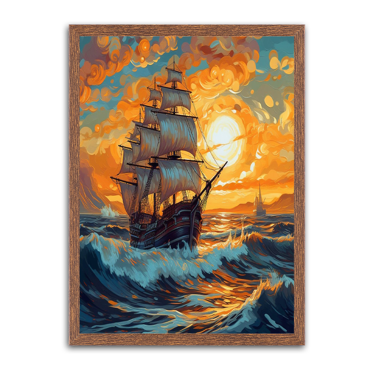 Ocean Sunset HD Metal Wall Art