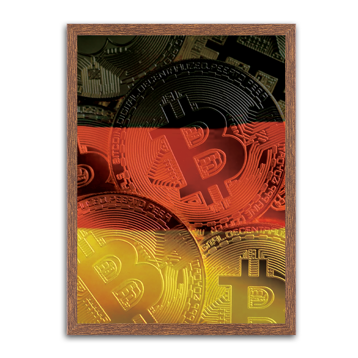 Cryptocurrency Icon: Bitcoin HD Metal Wall Art