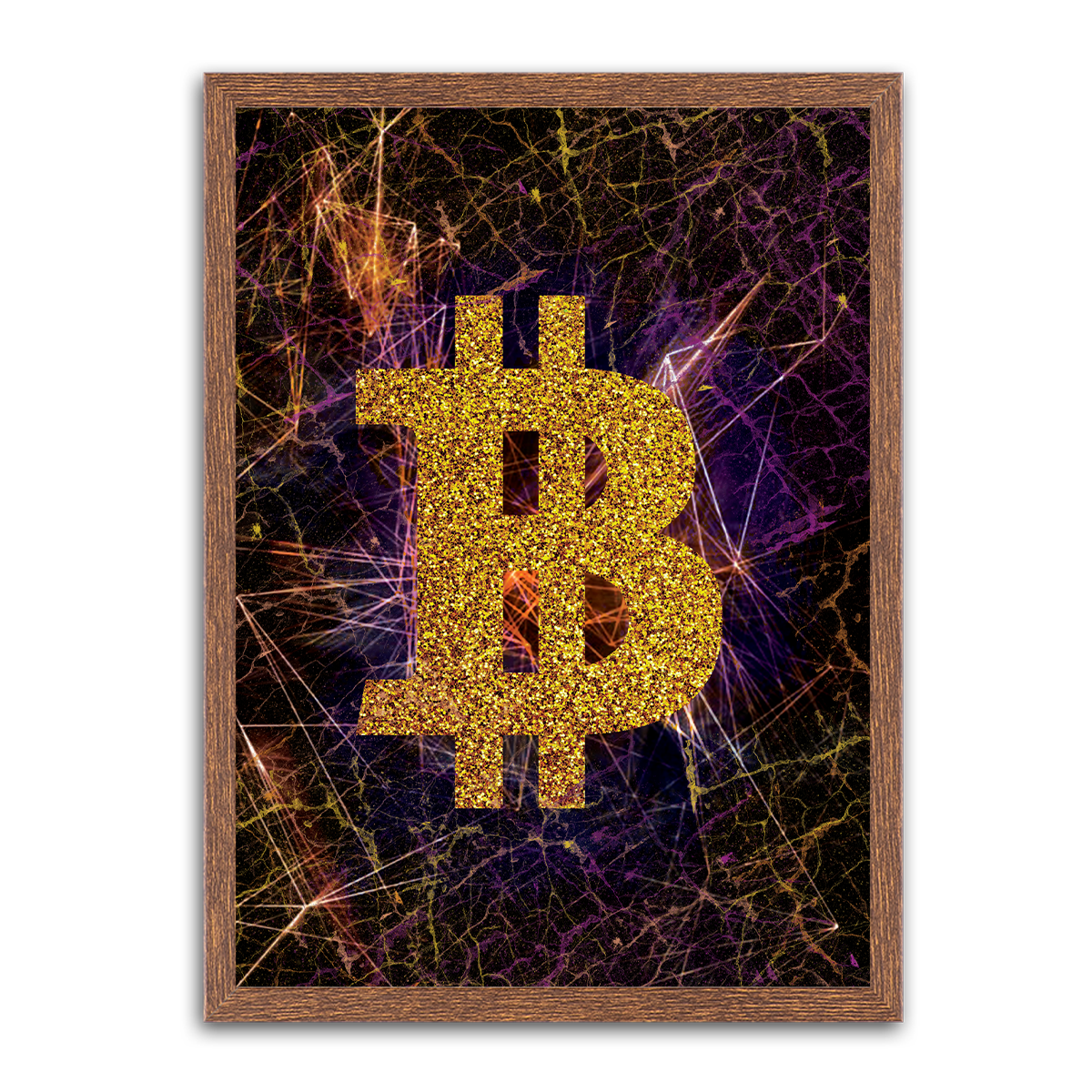 Blockchain Brilliance: Bitcoin HD Metal Art