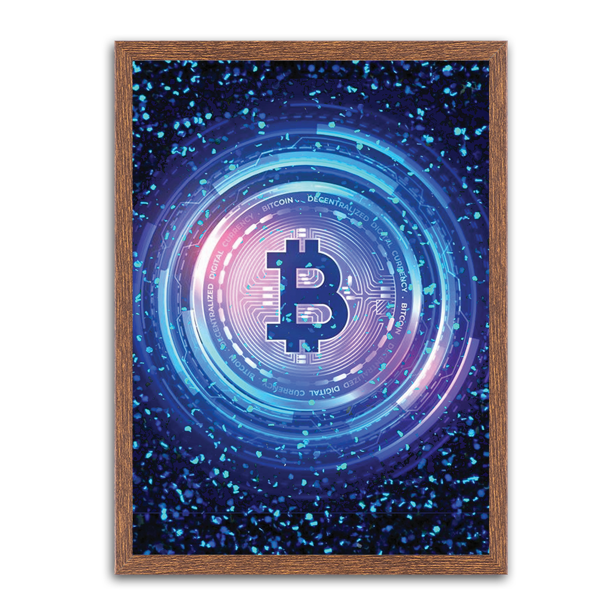 Crypto Currency: Bitcoin HD Metal Art