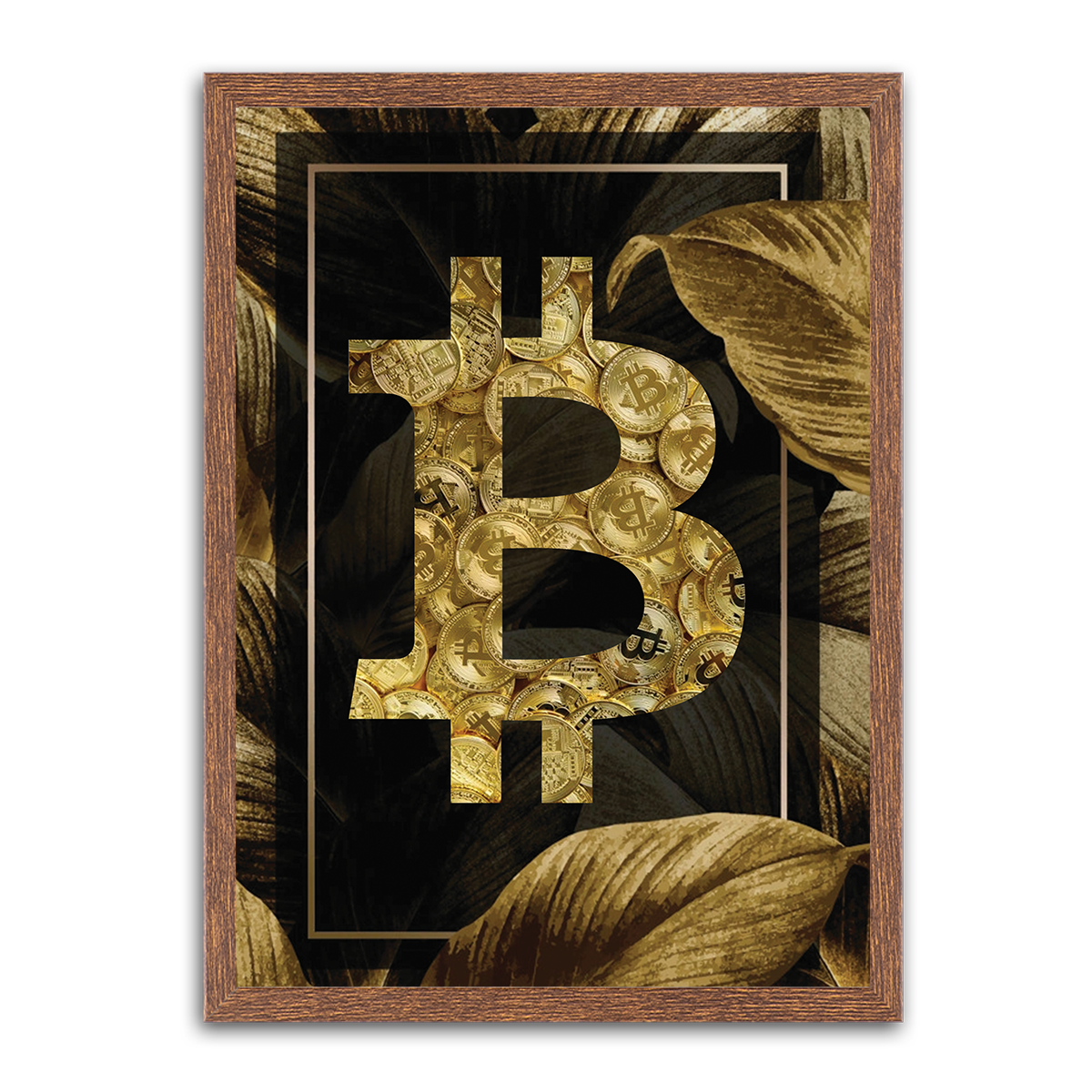 Digital Gold: Bitcoin HD Metal Wall Art