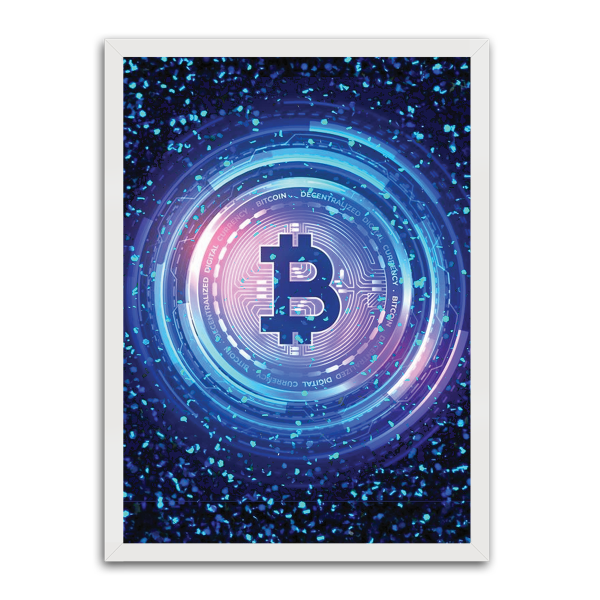 Crypto Currency: Bitcoin HD Metal Art