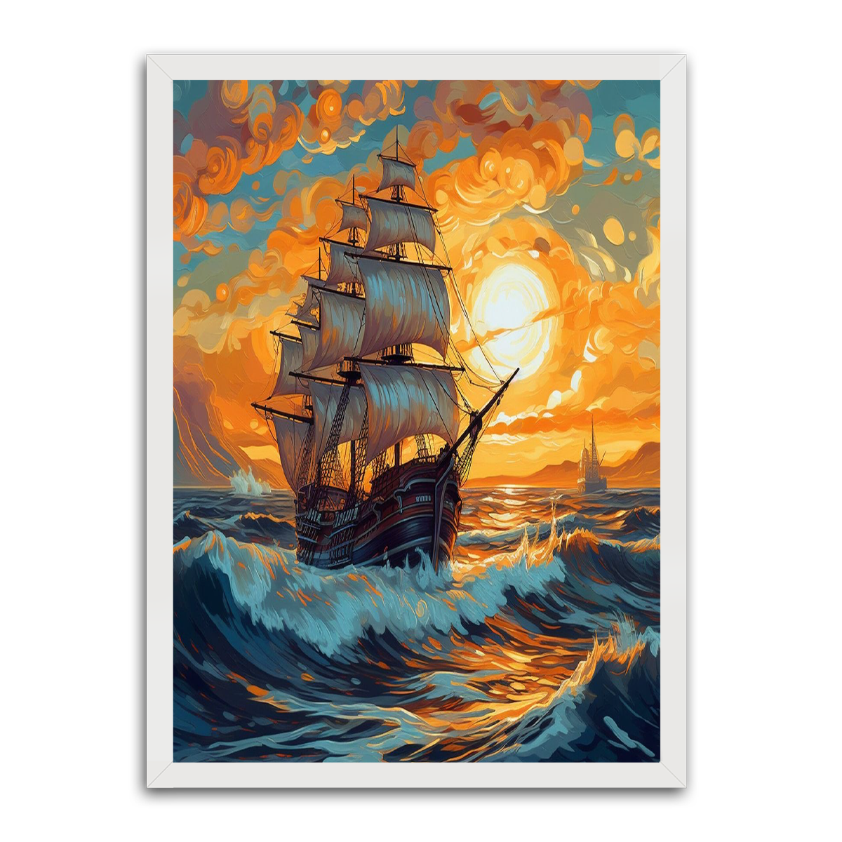 Ocean Sunset HD Metal Wall Art