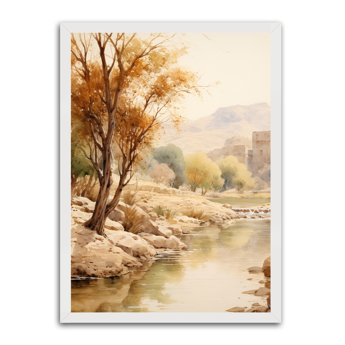 Dry stream HD Metal Wall Art