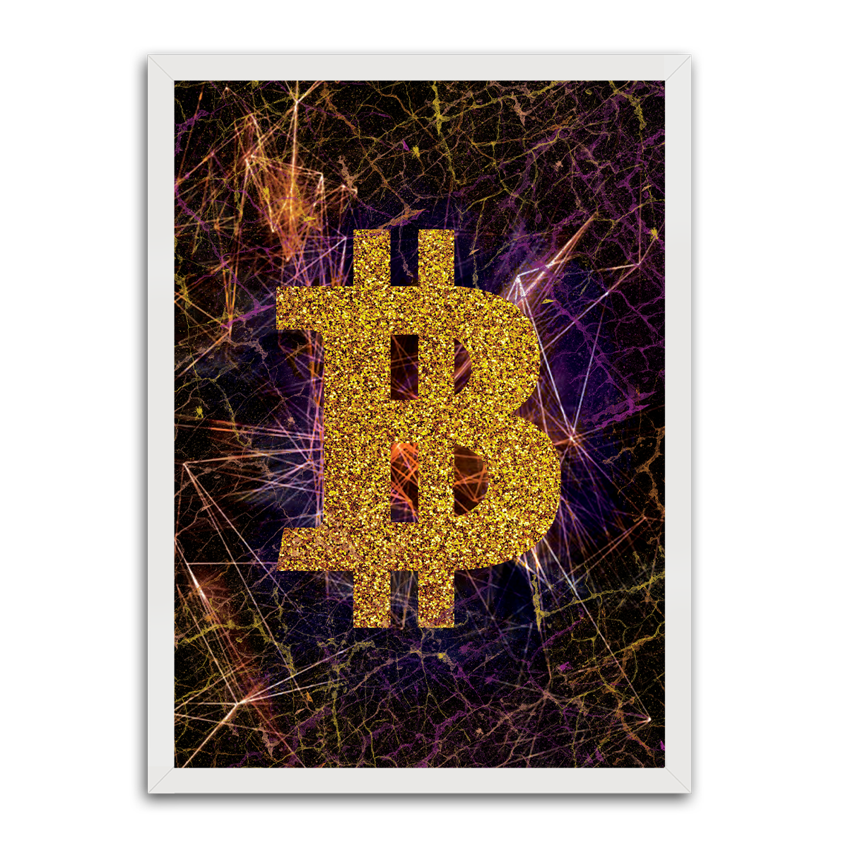 Blockchain Brilliance: Bitcoin HD Metal Art