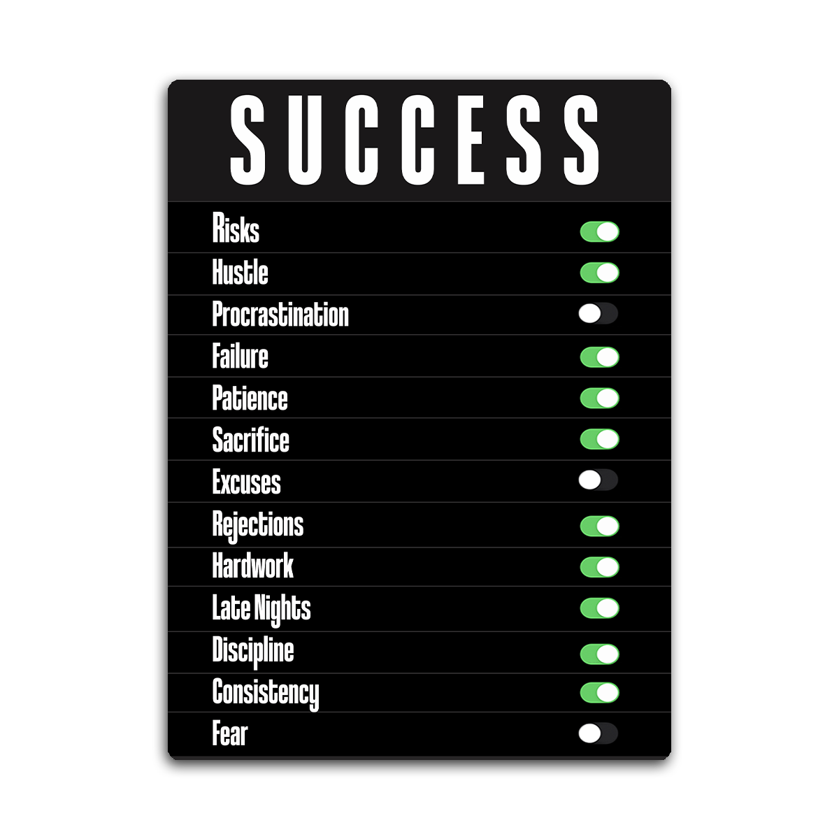 Success II HD Metal Wall Art