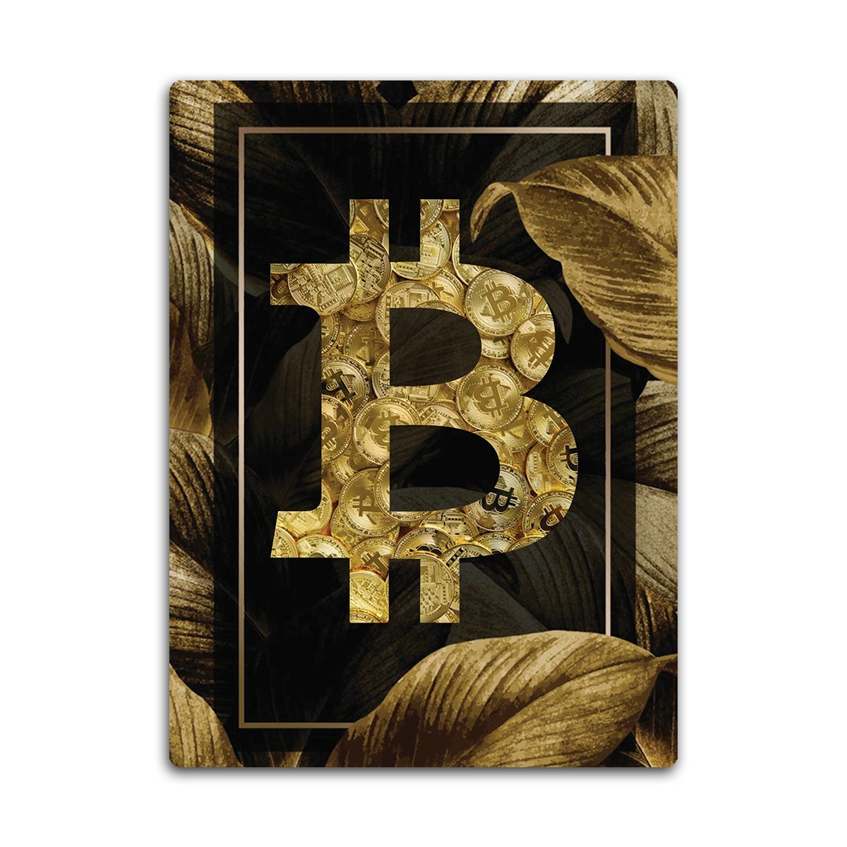 Digital Gold: Bitcoin HD Metal Wall Art