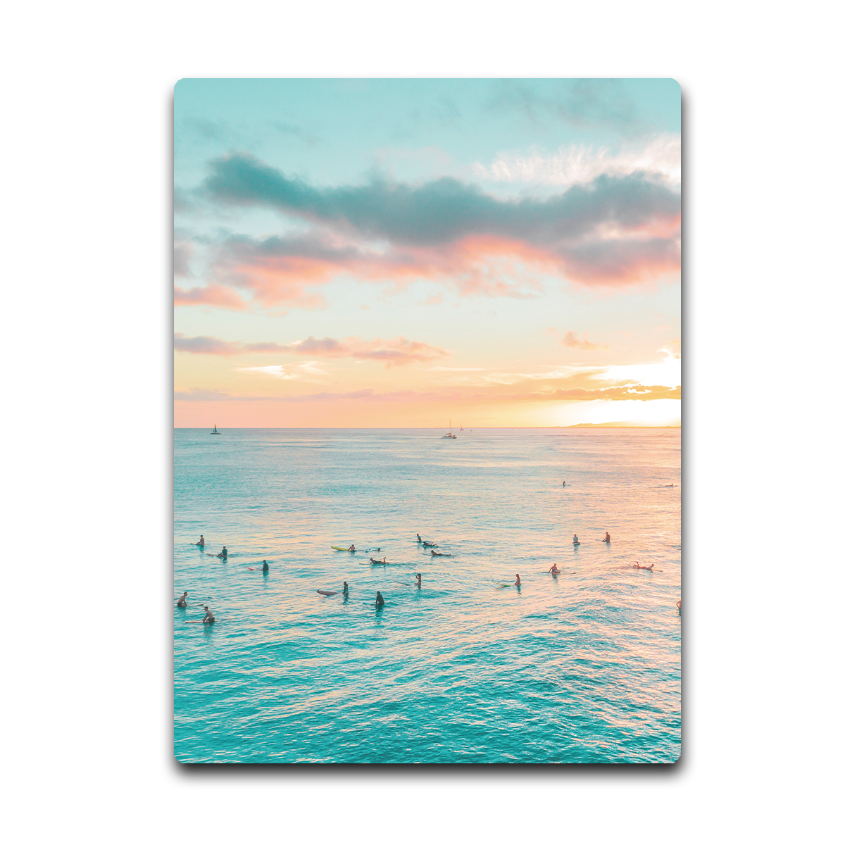 Tranquil Shores: HD Metal Beach Wall Art