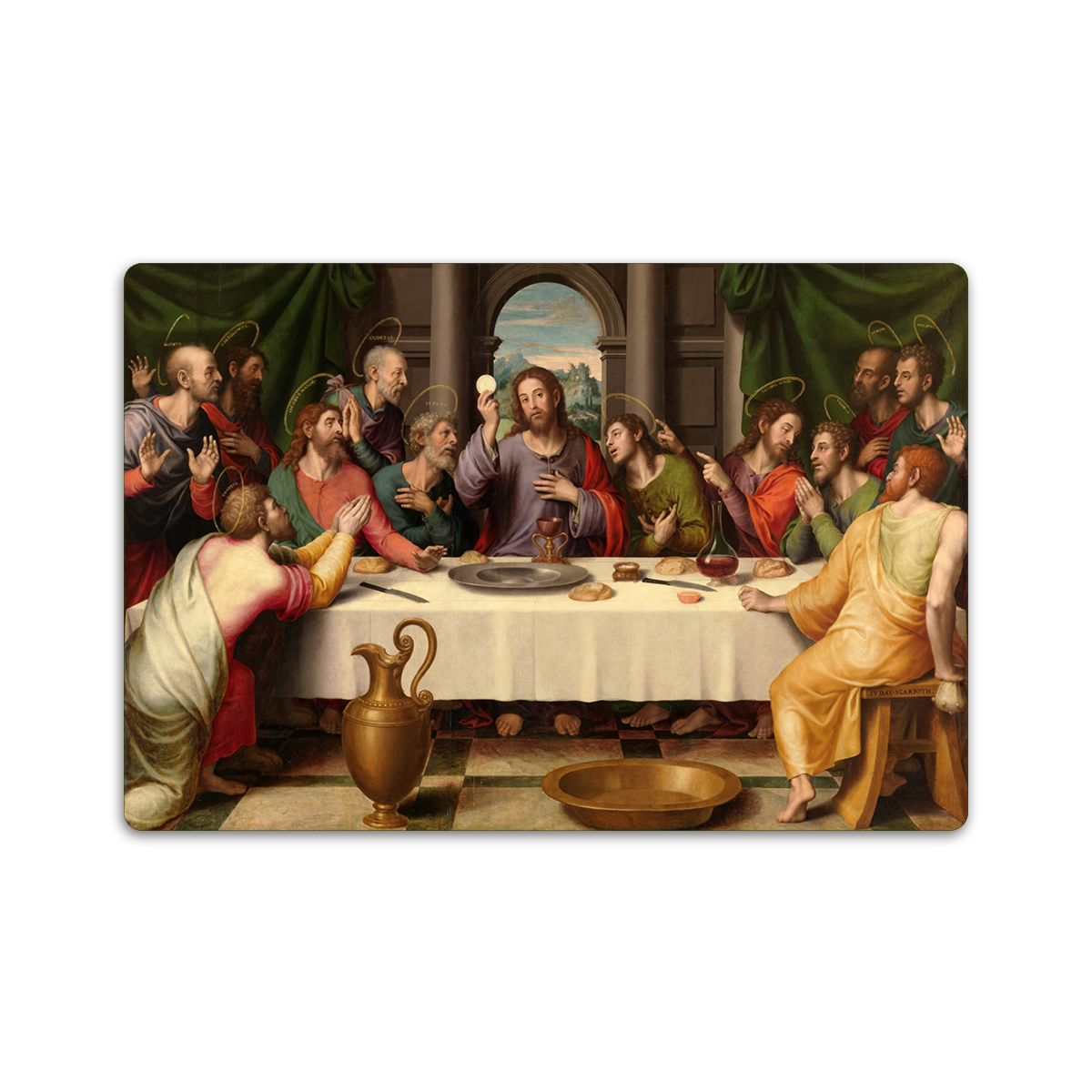 A Sacred Feast: The Last Supper HD Metal Wall Art