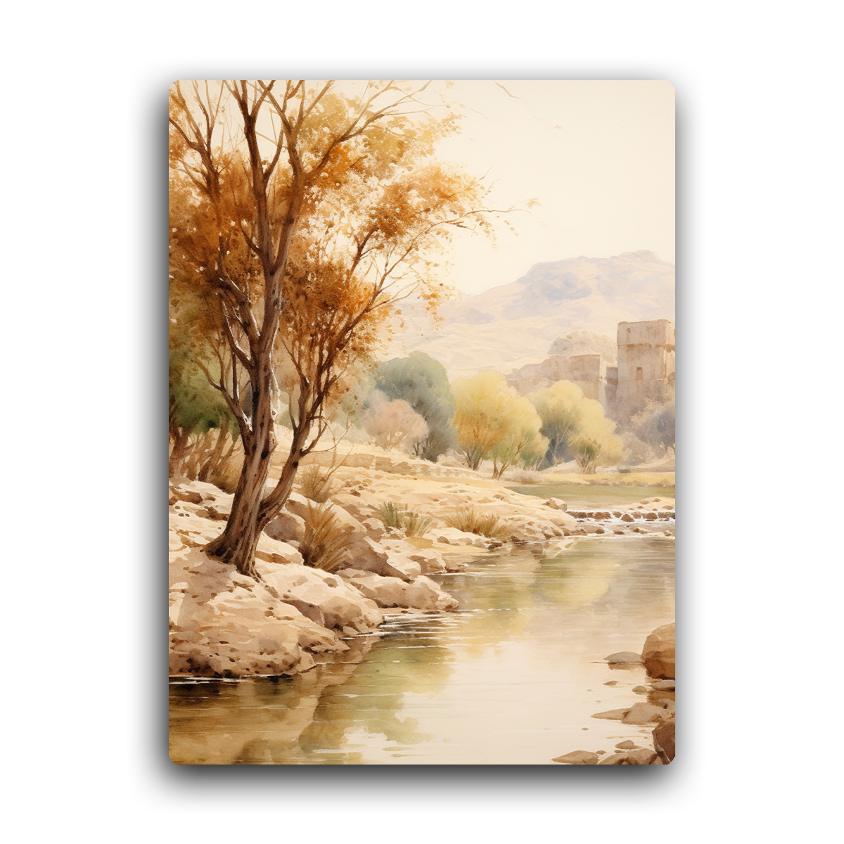 Dry stream HD Metal Wall Art