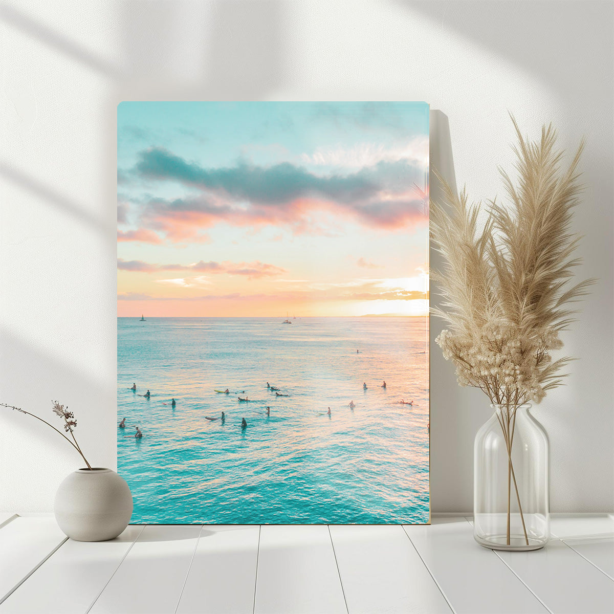 Tranquil Shores: HD Metal Beach Wall Art