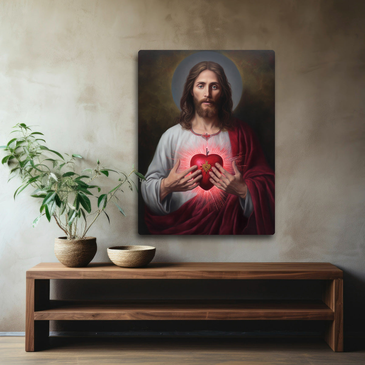 Sacred Heart of Jesus: Divine Love HD Metal Wall Art