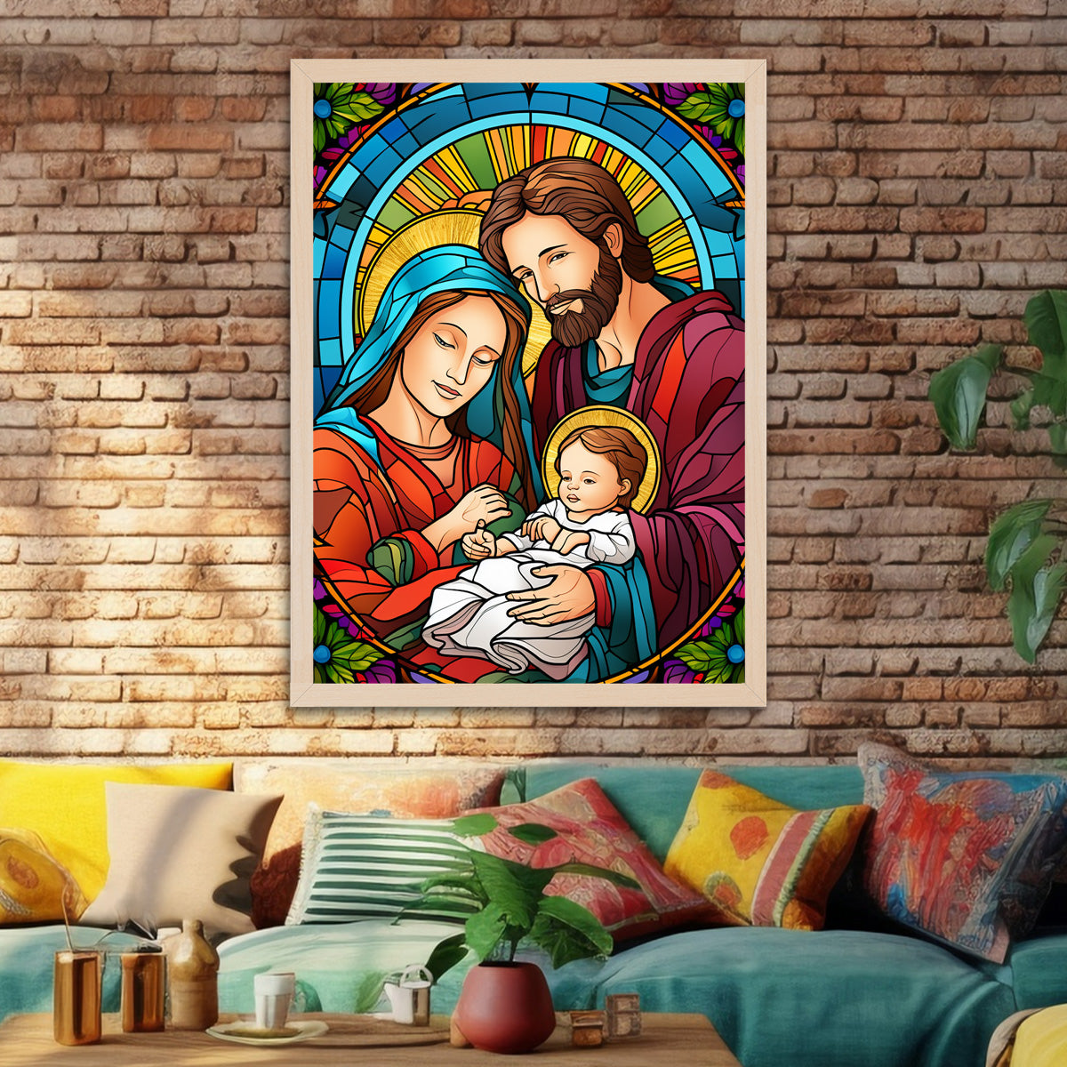 Holy II Family HD Metal Wall Art