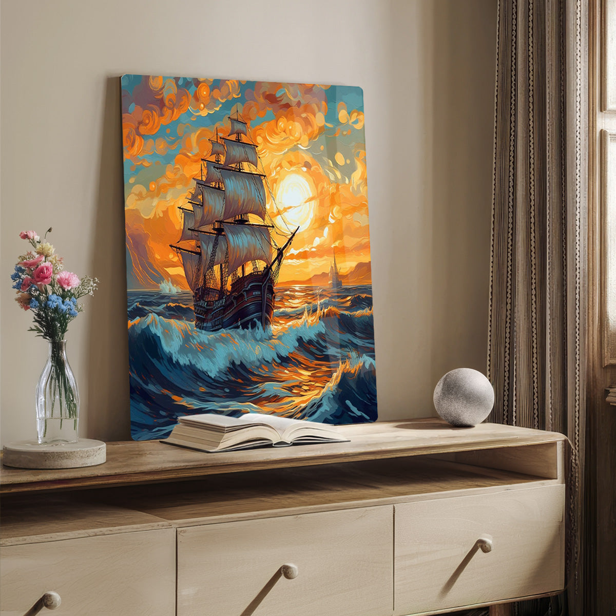 Ocean Sunset HD Metal Wall Art