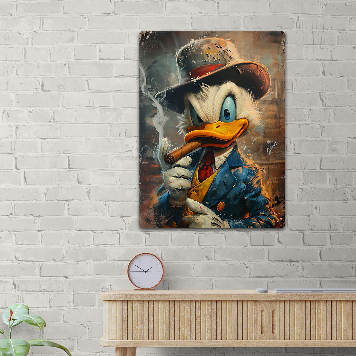 Donald Duck Delight: HD Metal Wall Art