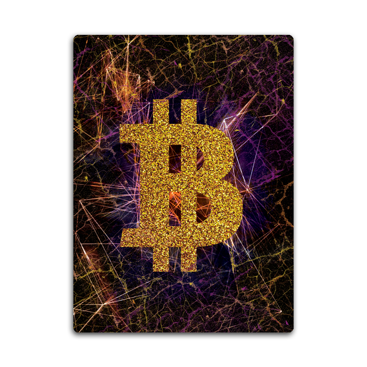 Blockchain Brilliance: Bitcoin HD Metal Art