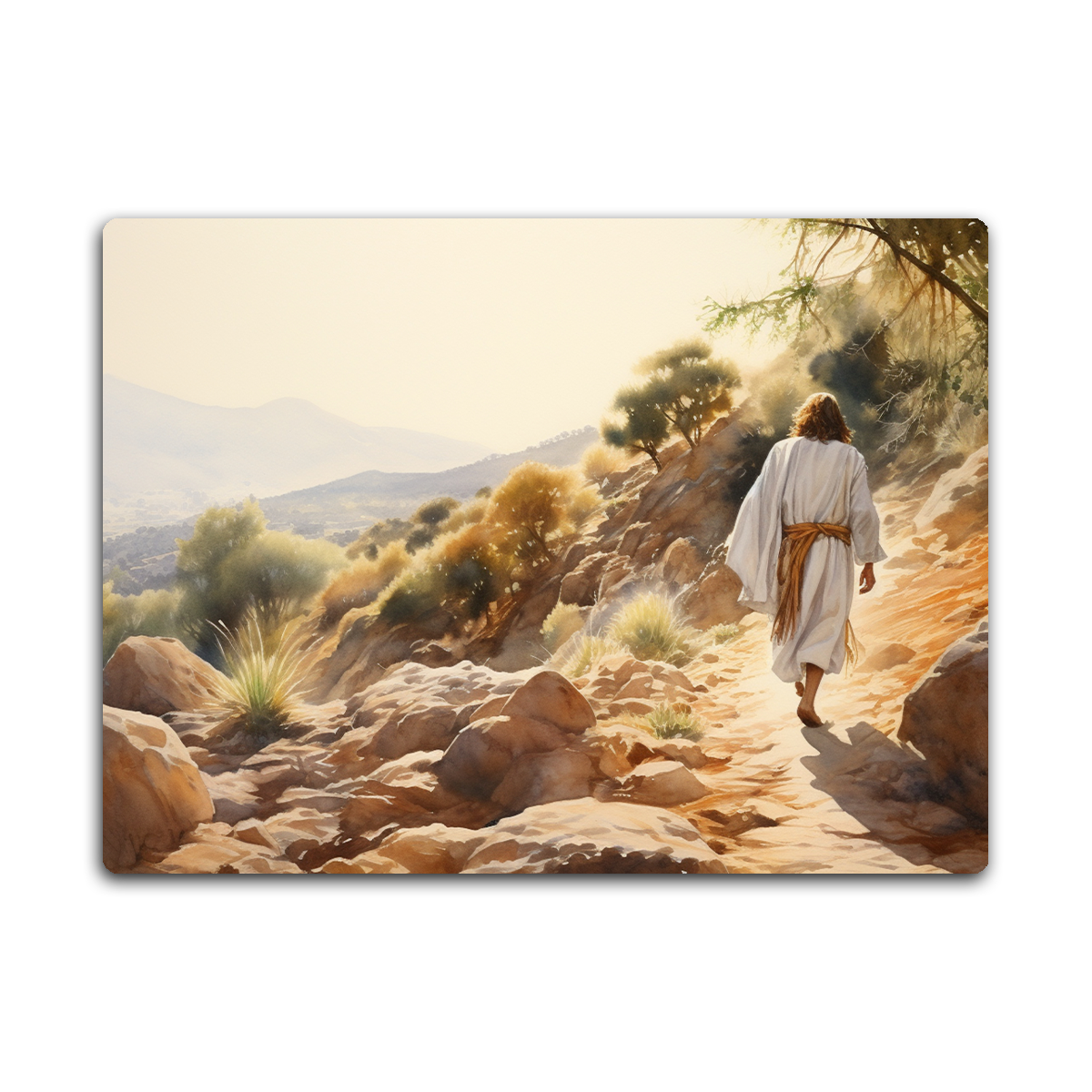 Jesus Walk in Faith - HD Metal Wall Art