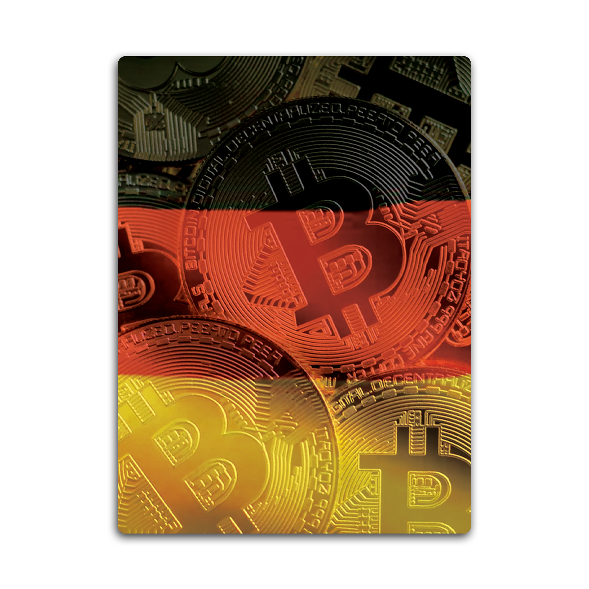 Cryptocurrency Icon: Bitcoin HD Metal Wall Art