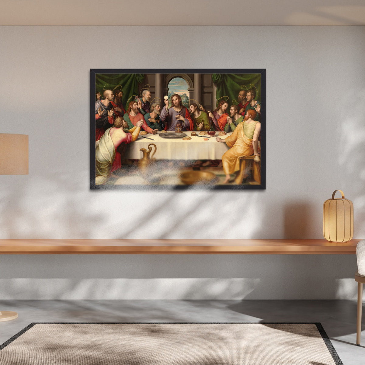 A Sacred Feast: The Last Supper HD Metal Wall Art