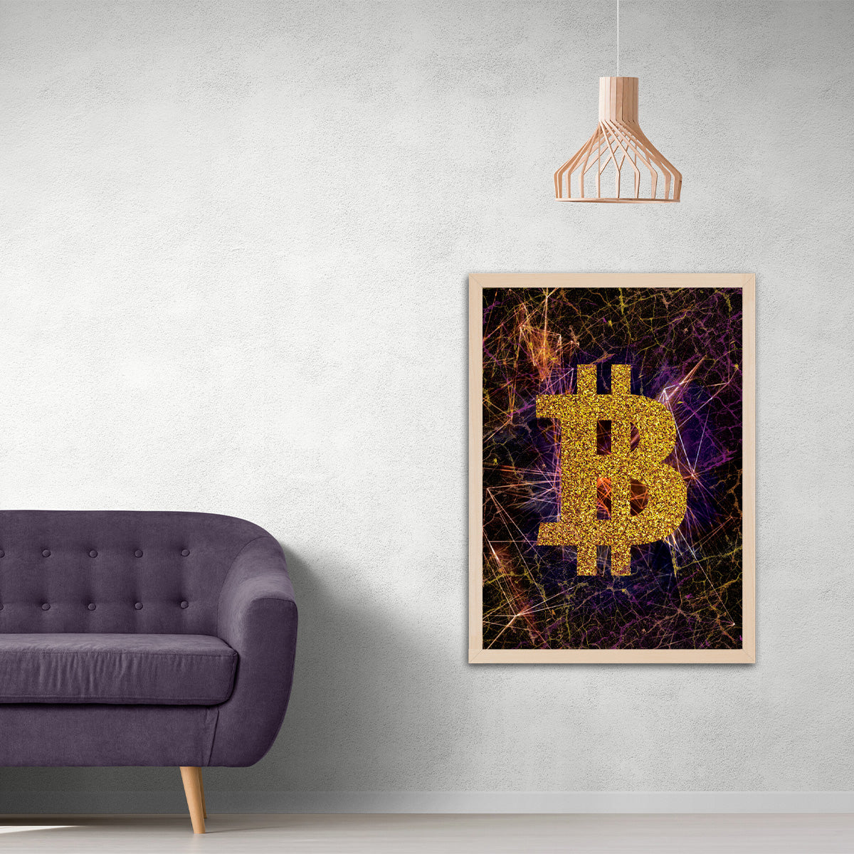 Blockchain Brilliance: Bitcoin HD Metal Art