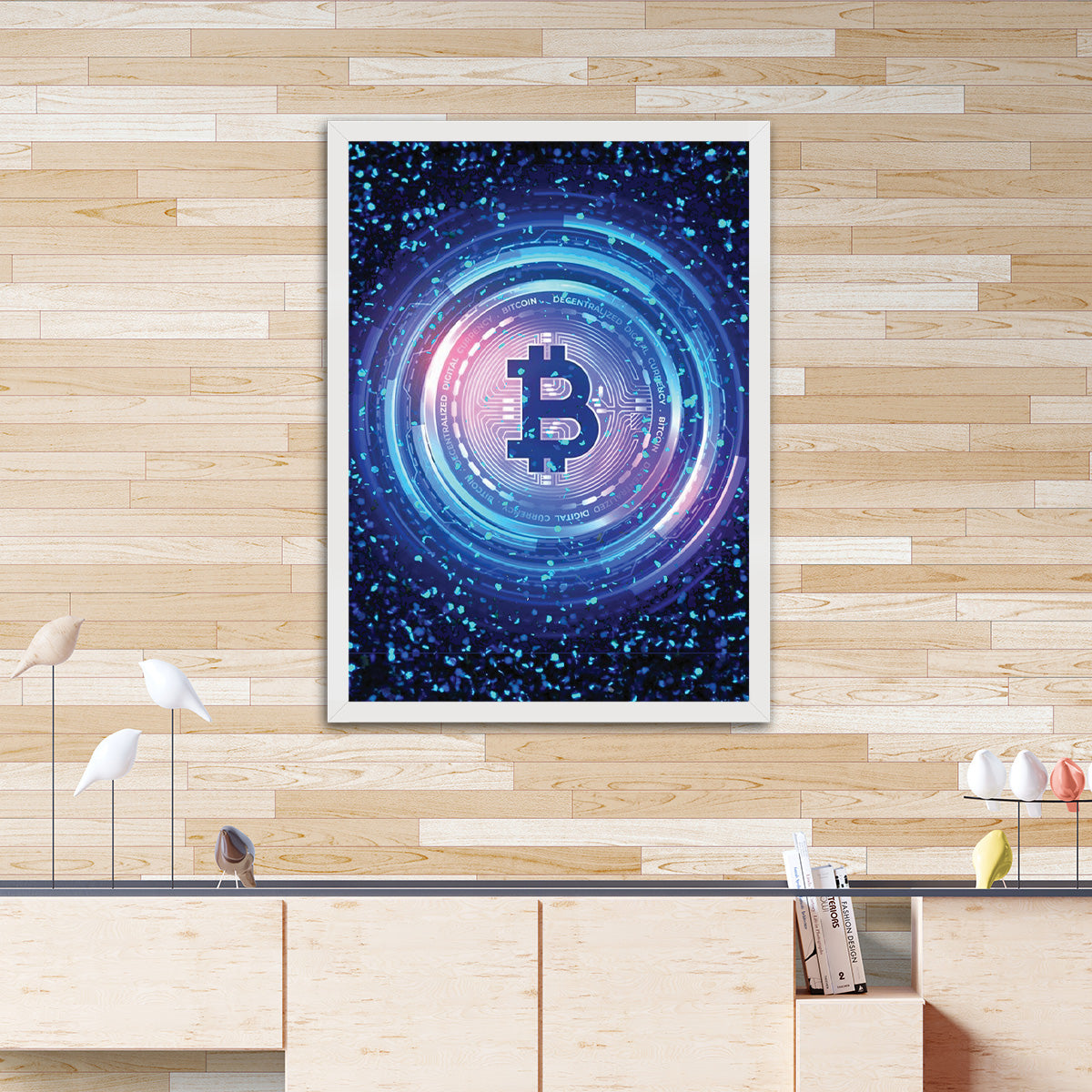 Crypto Currency: Bitcoin HD Metal Art