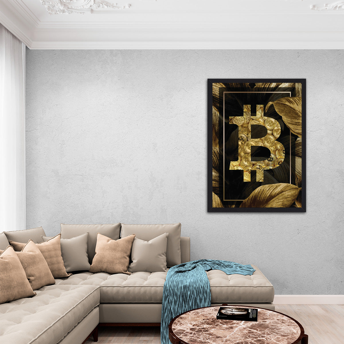 Digital Gold: Bitcoin HD Metal Wall Art