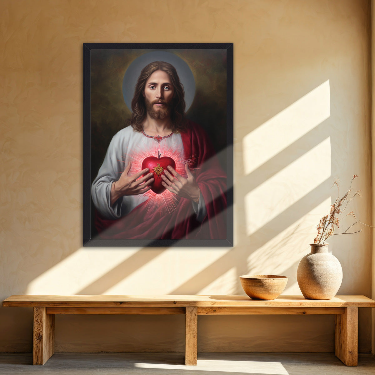 Sacred Heart of Jesus: Divine Love HD Metal Wall Art