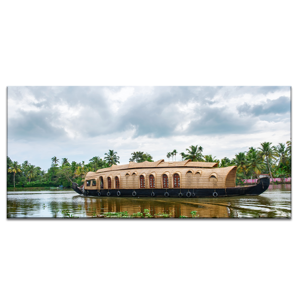 Backwater Bliss - Houseboat - Acrylic Wall Art