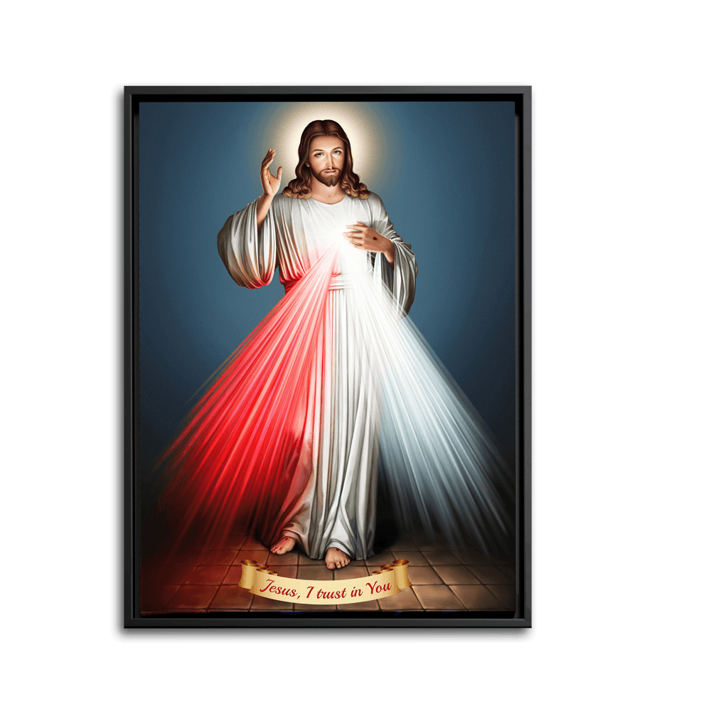 Divine Mercy Blue - Framed - PixMagic