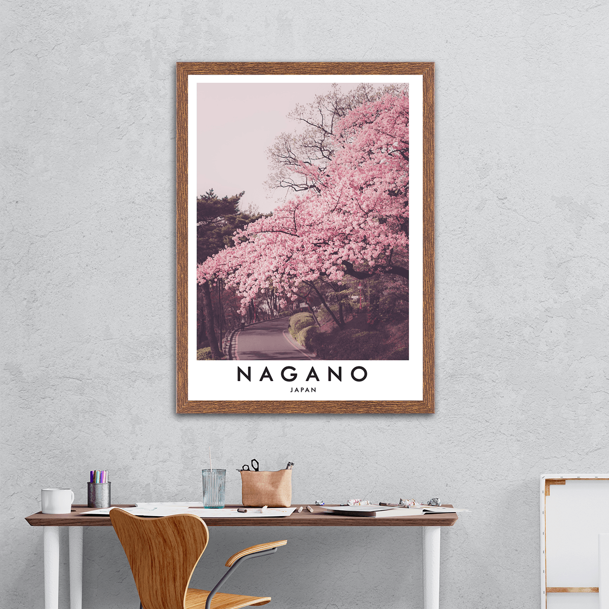 Nagano Blossom Path - PixMagic