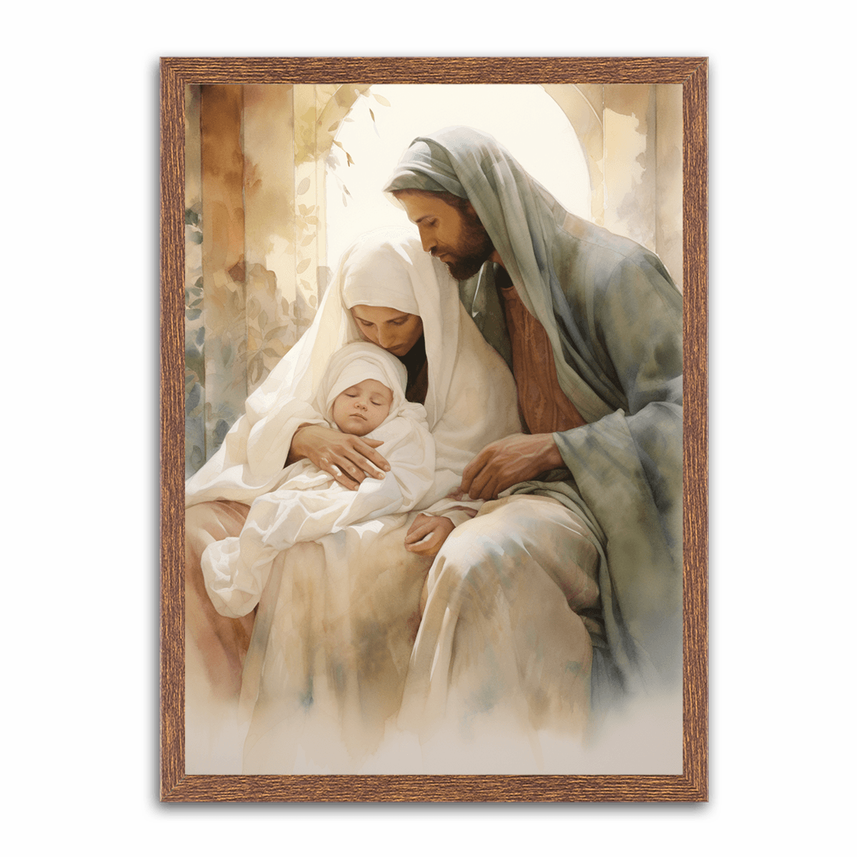 Vibrant Nativity Scene - Holy Family.